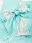 Зимний конверт-одеяло на выписку "Венеция" (тиффани бирюзовый с молочным кружевом) без пледа