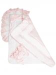 Зимний конверт-одеяло на выписку "Венеция" атлас (нежно розовый с розовым кружевом) без пледа