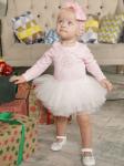 Боди розовое с молочной юбочкой "Мороженка"