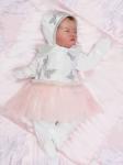 Комплект на выписку "Бабочка" Комбинезон со стразами и чепчик