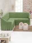 Чехол для мягкой мебели DO&CO 1 пр.,на угловой диван, 100% ПЭ,фисташковый