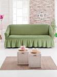 Чехол для мягкой мебели DO&CO 1 пр.,на 3-х местный диван, 100% ПЭ,фисташковый