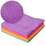 VETTA Набор салфеток из микрофибры, универсальные 4  шт., "Одноцвет", 30x30 см, 4 цвета