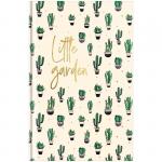 Ежедневник недатированный, A5, 136л.,7БЦ  "Узор. Little garden",гл.лам., тисн.фольг.,Ен5т136_26922