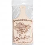 Доска разделочная деревянная с ручкой "Букет" 35*18,5 см MARMITON