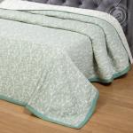 Жаккардовое покрывало (хлопок) Гейша зеленое