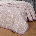 Жаккардовое покрывало (хлопок) Танец цветов фиолетовое