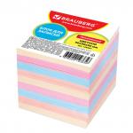 Блок для записей BRAUBERG проклеенный, куб 9*9*9 см, цветной, 129207