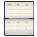 Еженедельник недатированный МАЛЫЙ ФОРМАТ (95х155мм) А6, BRAUBERG Imperial, кожзам, 72л, т-син,126186