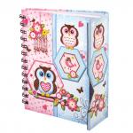 Блокнот А5 (130х175мм), 80л, спираль, твердый, линия, клапан, BRAUBERG, Умные совята, 128437