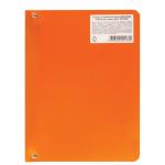 Тетрадь на кольцах А5 (160х215мм), 120л, пластик, клетка, BRAUBERG, Оранжевый, 403256