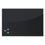 Доска магнитно-маркерная стеклянная (40х60 см), 3 магнита, ЧЕРНАЯ, BRAUBERG, 236745