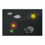 Доска магнитно-маркерная стеклянная (40х60 см), 3 магнита, ЧЕРНАЯ, BRAUBERG, 236745