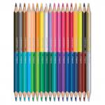 Карандаши двухцветные MAPED (Франция) "Color Pep's" 18 шт, 36 цв, трехгранные, двусторонние, 829601