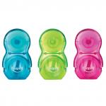 Точилка MAPED "Loopy", со стирательной резинкой, с контейнером, корпус тонированный ассорти, 049111