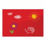 Доска магнитно-маркерная стеклянная (40х60 см), 3 магнита, КРАСНАЯ, BRAUBERG, 236746