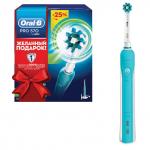 Зубная щетка электрическая ORAL-B (Орал-би) PRO 570 Cross Action в подарочной упаковке, 2 насадки