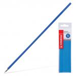 Стержни шариковые масляные STABILO, НАБОР 10шт., Performer 127мм, СИНИЕ, 0,7мм, 0,38мм, 898/3-10