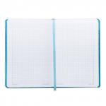 Блокнот BRAUBERG, А5 (148х218мм), Orient, 128л, кожзам, клетка, бирюзовый, 128044