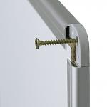 Доска магнитно-маркерная (90x120см), керамическая, алюминиевая рамка, OFFICE, "2х3"(Польша) TSA129P3