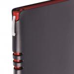 Блокнот А5 (140х200мм), BRAUBERG NEBRASKA, 112л, гибкий кожзам, ручка, линия, черный, 110952