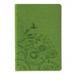 Блокнот BRAUBERG, А5 (148х218мм), Feelings, 128л, кожзам, линия, зеленый, 128040