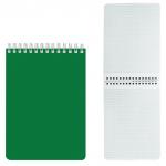 Блокнот А5 (145х212мм), 60л, гребень, лакированный, клетка, HATBER, Зелёный, 60Б5В1гр