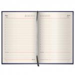 Ежедневник недатированный А5 (138х213мм) BRAUBERG Imperial, кожзам, 160л, темно-синий, 123413