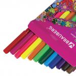 Фломастеры BRAUBERG "Blooming flowers", 12 цв., вентилир. колп., картон. упаковка с фольгой, 150560