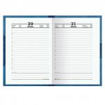 Ежедневник датированный на 4 года А5 (133х205мм) BRAUBERG, 192л, КОЖА СИНЯЯ, 121588