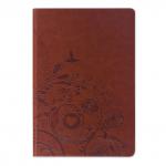 Блокнот BRAUBERG, А5 (148х218мм), Feelings, 128л, кожзам, линия, коричневый, 128042