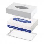 Диспенсер для косметических салфеток ЛАЙМА, настольный/настенный, пластиковый, белый, 605392