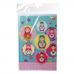 Блокнот А5 (135х210мм), 80л, твердый, линия, клапан, BRAUBERG, Матрешка, 128409