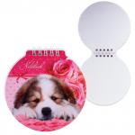 Блокнот МАЛЫЙ ФОРМАТ (105х148мм) А6, 60л, гребень, картон, фигур. высечка, HATBER, Щенок, 60Б6Агр