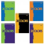 Блокнот МАЛЫЙ ФОРМАТ (105х140мм) А6, 80л, гребень, картон, без линовки, HATBER, 2COLORS,80Б6Вгр