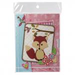 Блокнот А5 (133х178мм), 56л, твердый, линия, замок, BRAUBERG, Лисенок, 128396