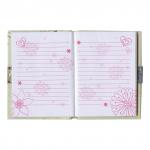 Блокнот А5 (133х178мм), 56л, твердый, линия, замок, BRAUBERG, Париж, 128404