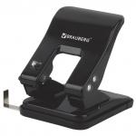 Дырокол ЭНЕРГОСБЕРЕГАЮЩИЙ BRAUBERG "Easy Press", до 25 листов, БЕЗ УСИЛИЙ, черный, 227791