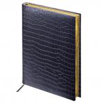 Ежедневник недатированный А5 (138х213мм), BRAUBERG Comodo, кожзам, 160л, зол.срез, черный, 124974