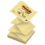 Блок самоклеящ. (стикер) POST-IT ORIGINAL (Z - блок) 76х76 мм, 100 л., желтый, R330