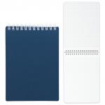 Блокнот А5 (145х205мм), 80л, гребень, пластик, клетка, HATBER, Темно-синий, 80Б5В1гр