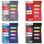 Тетрадь-блокнот 120л. A5 170x215мм BRAUBERG линия, гребень, обложка пластик, 4 разд, Rich, 401791