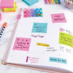 Блок самоклеящ. (стикер) POST-IT ORIGINAL "Лето Плюс" 76х76 мм, 125 л., ассорти, 654-OPP