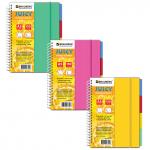 Тетрадь-блокнот 150л. A5 170x215мм BRAUBERG лин, греб, об.пласт на рез, 4 разд, Juicy, 401795