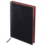 Ежедневник недатированный А5 (138х213мм) BRAUBERG Black Jack, кожзам, 160л, черный, 123344
