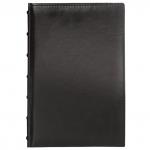 Ежедневник недатированный А5 (138х213мм) BRAUBERG Black Jack, кожзам, 160л, черный, 123344