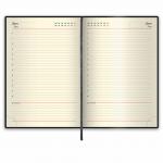 Ежедневник недатированный А5 (138х213мм) BRAUBERG Black Jack, кожзам, 160л, черный, 123344