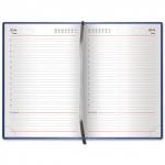 Ежедневник недатированный А5 (138х213мм) BRAUBERG Favorite, кожзам, 160л, темно-синий, 123396