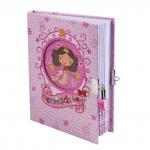 Блокнот А5 (133х178мм), 96л, твердый, линия, замок, 3D, BRAUBERG, Русалка, 128415