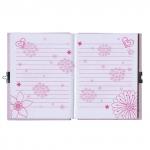 Блокнот А5 (133х178мм), 96л, твердый, линия, замок, 3D, BRAUBERG, Русалка, 128415